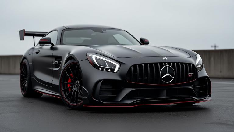 Mercedes-Benz AMG GT con pellicola e dettagli rossi